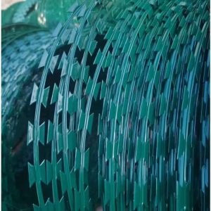 Razor Barbed Wire Green Coated