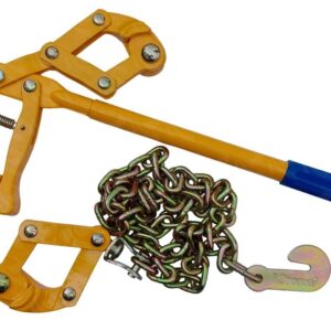 Heavy-duty wire fence chain strainer with 1.2m chain for tensioning barbed and smooth wire